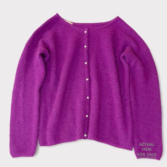 SÉZANE Gaspard Mohair Alpaca Knit Jumper - Purple - Picture 5 of 7